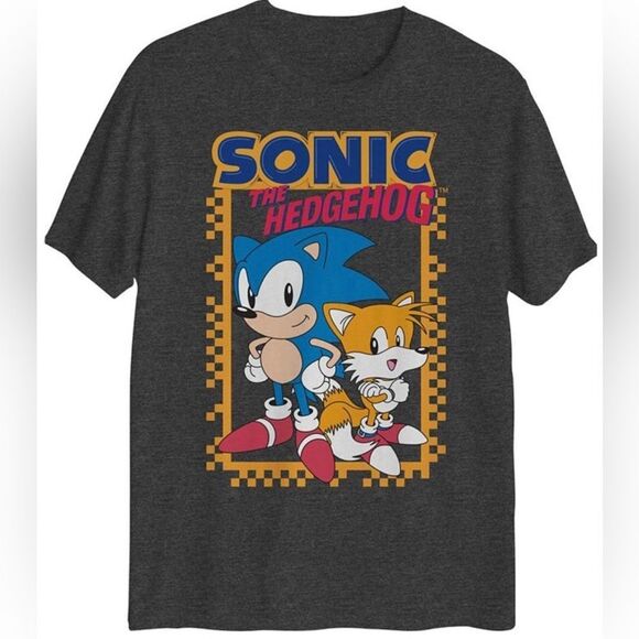 Sonic Tales Kids Short Sleeve Gray Crewneck Graphic Tee. Youth Large. - Picture 1 of 6